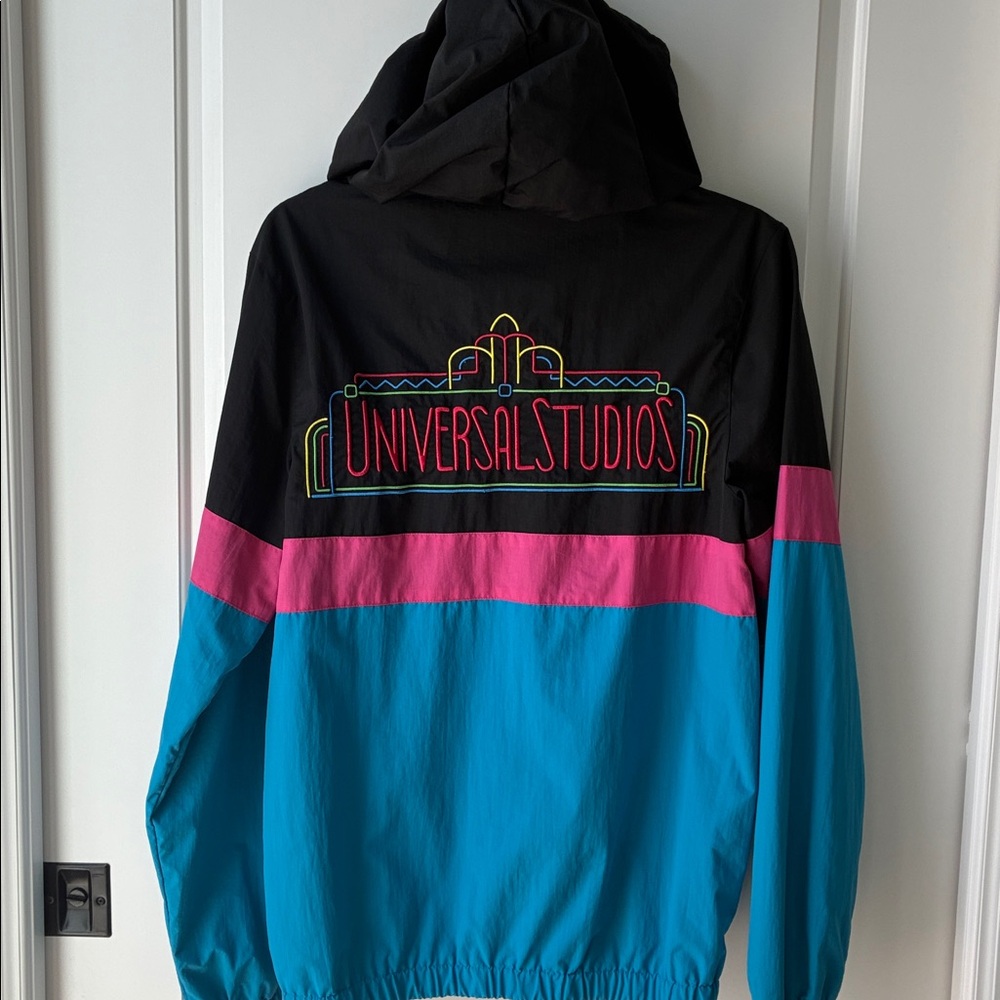Universal Studios Retro Multicolor Windbreaker Jacket- Size Sm - Picture 2 of 6